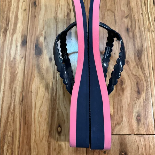 Kate Spade Flip Flop Womens Size 8M Blue‎ Foam Slip on Wedge Thong Malta Pink - Image 3
