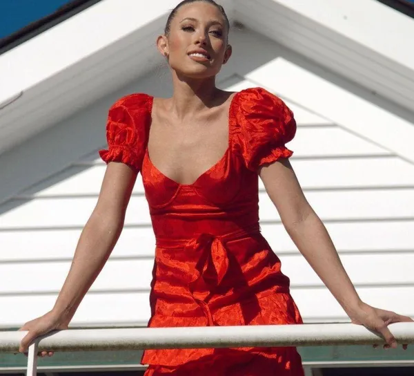 Majorelle Revolve Red Dress - Image 3