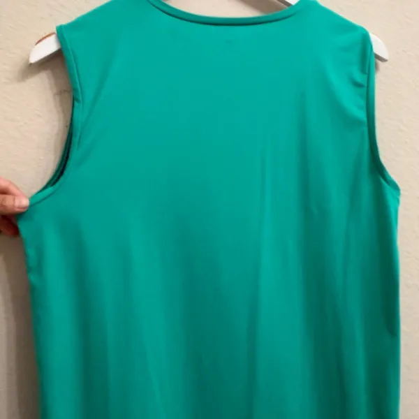 Athleta Sunlover UPF 50+‎ Sleeveless Mesh Hem Teal Green Medium 420736 - Image 13