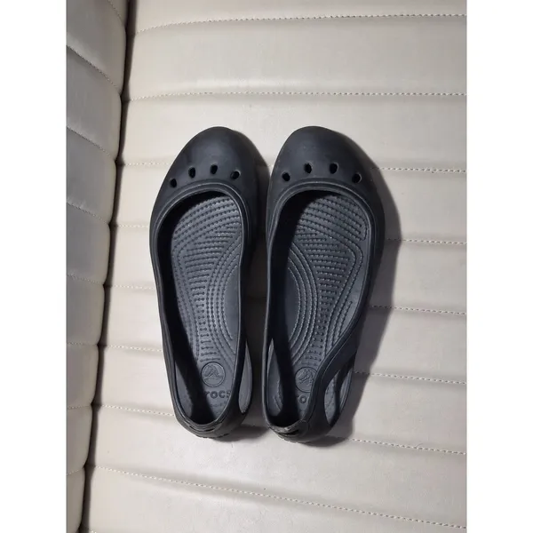 Women's Black Slip-On Comfort Flats W10 - Image 2