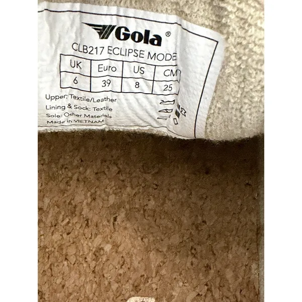 Gola Classics Women's‎ Eclipse Mode Sneakers Wheat/Oat/Bronze Size 8 Tan - Image 9