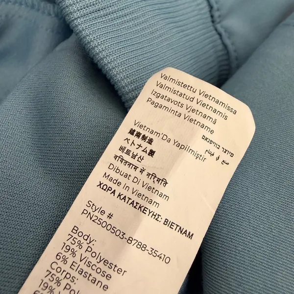 Fabletics Ion Scrub Pant Women's XS Regular Wave Light Blue Semi-Slim Cargo - Image 9