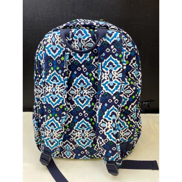 Vera Bradley Ink Blue Women's Floral Campus Backpack SKU 6098 - Image 4