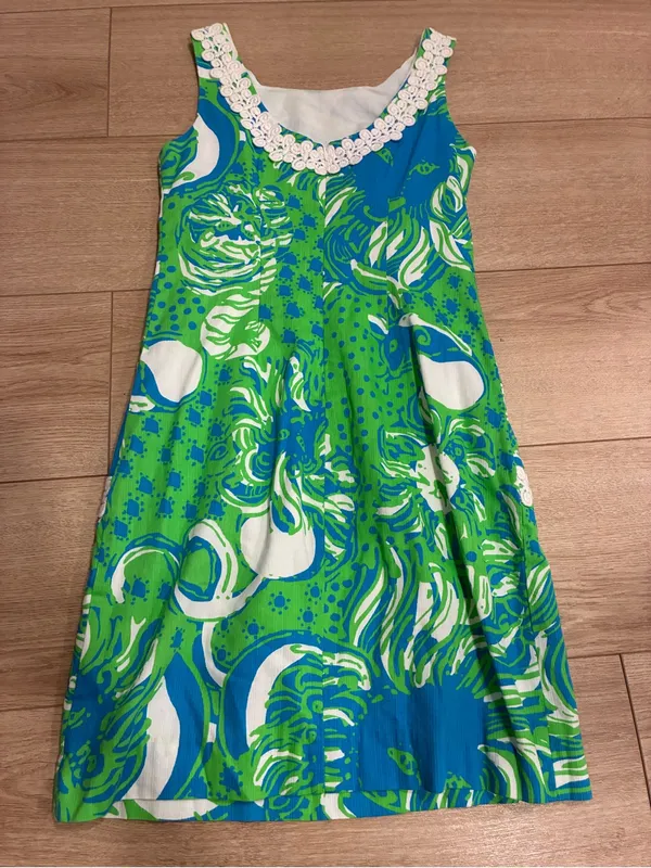 Lilly Pulitzer Women’s Liz Shift Dress Roar of the Jungle Limeade Size 00 - Image 10