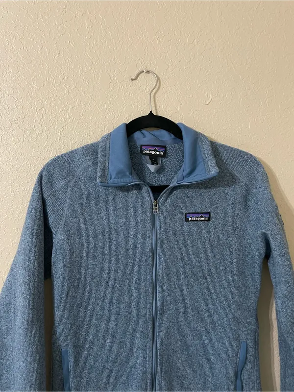 Women’s Patagonia Better Sweater Jacket Size Small Berlin Blue Warm Collared - Image 8