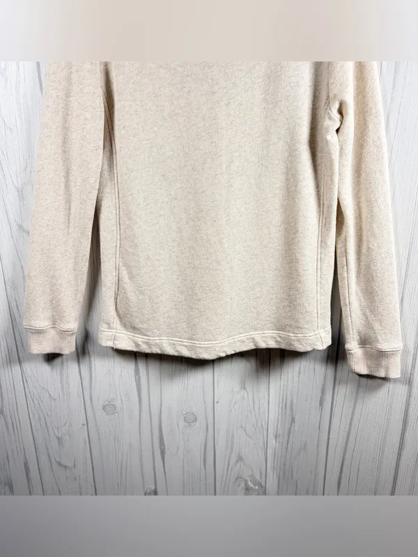 GAP Women’s Casual Boho Scoop Neck Shimmer Sweatshirt in Oatmeal, Large - Image 7