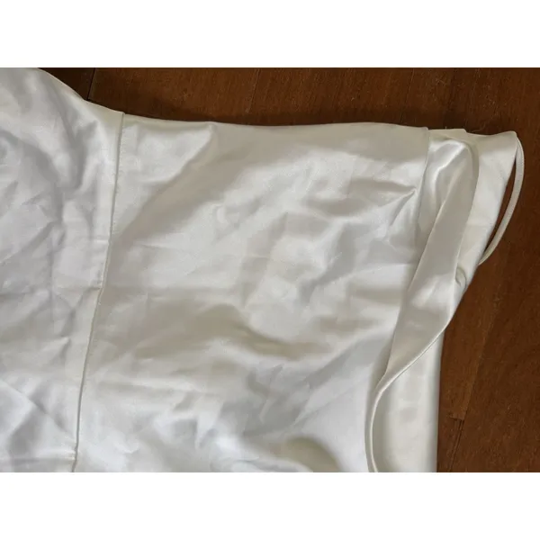 Lulus Luxe Reputation White Satin Sleeveless Cowl Neck Mini Dress Small - Image 5