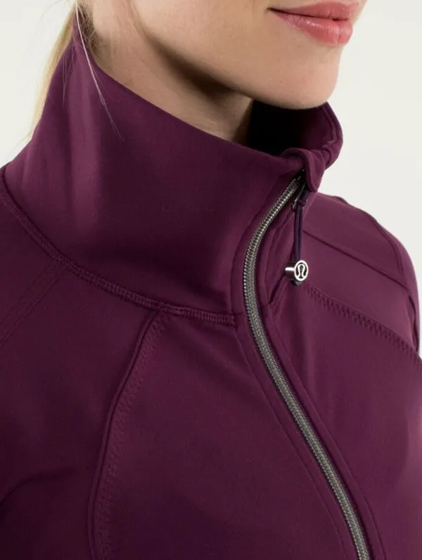 Lululemon Women's Plum Nice Asana Full Zip Activewear Jacket - Size - 12 - Image 2