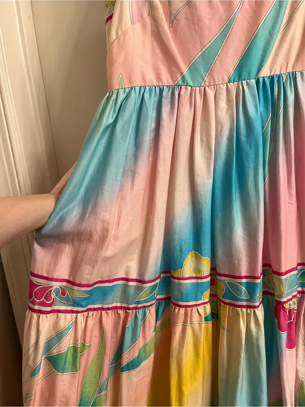 Hunter Bell Rita Cotton Tiered Dress Size XS - Image 6