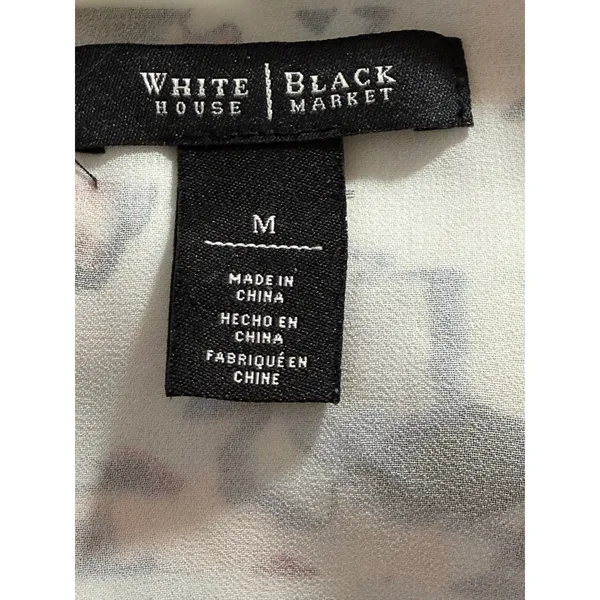 WHITE HOUSE BLACK MARKET Abstract Floral Striped Tank Top NWOT‎ Size Medium - Image 8