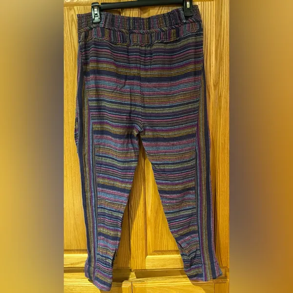 Free People Sweet Escape High‎ Waist Harem Woven Striped Pants Pouch Pockets XS - Image 11