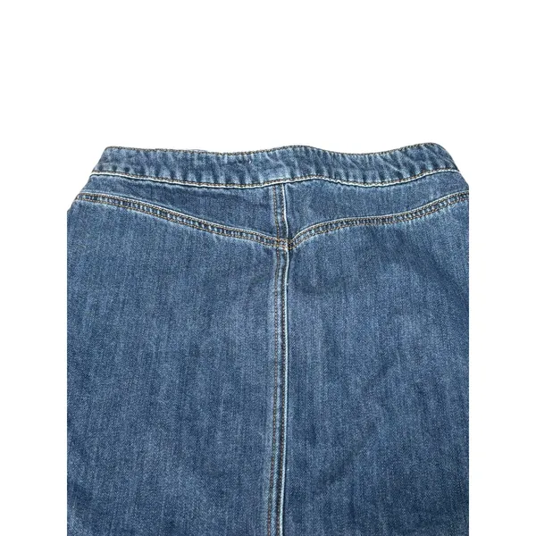 Garage Lace-Up‎ Denim Mini Skirt Y2K Blue Jean Skater A-Line Cotton Indie Sleaze - Image 5