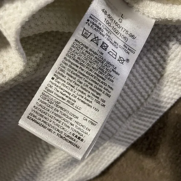 NWT Gap Maternity Shirt Womens Large Cream Waffle Knit Long Sleeve Thermal Scoop - Image 4