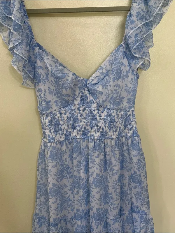 NEW Altar’d State Blue Floral Maxi Dress Size Small Available NWT - Image 3