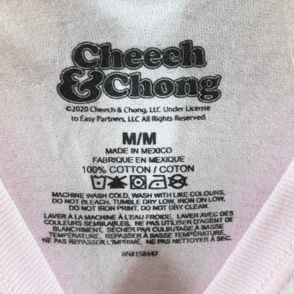 621 | NWT Cheech & Chong Retro Party On Graphic Pink Cotton T-Shirt Women Medium - Image 3