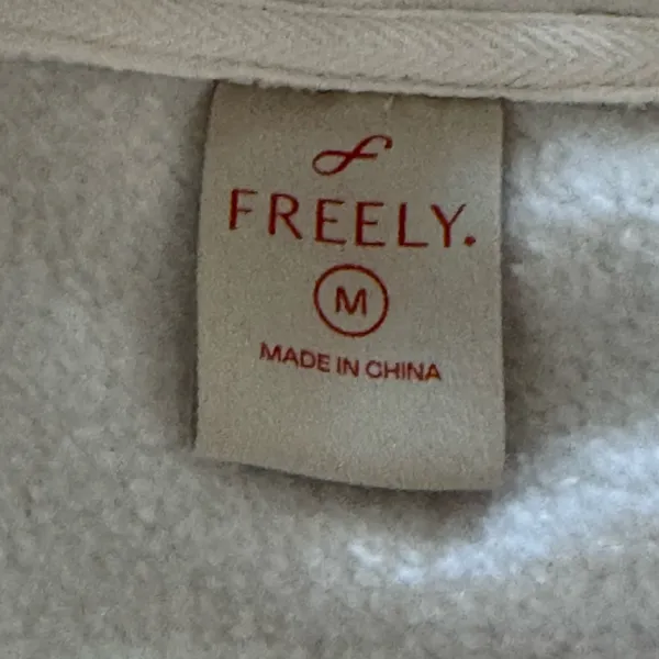 Freely‎ Women's White Quarter Zip Hoodie Yoga Sweater Medium - Image 2