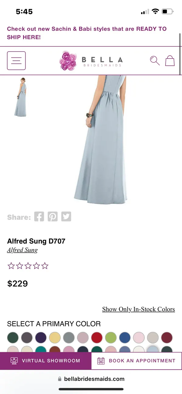 D707 Bridesmaid Dress Platinum - Image 4
