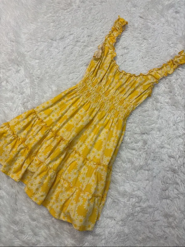 Urban outfitters Yellow Floral Smocked Sundress - Image 2