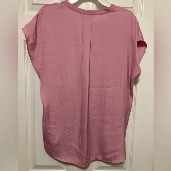 *Banana Republic Mauve Pink V-Neck Cap Sleeve Blouse #LB - Image 5