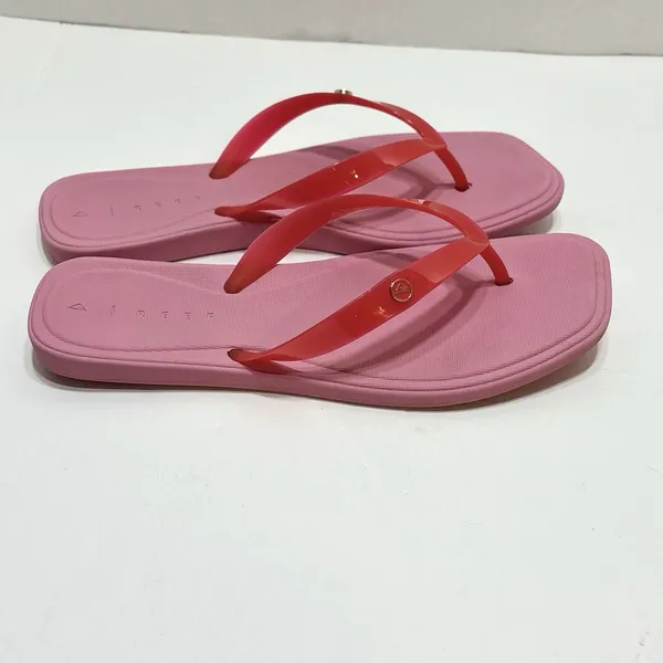 Reef Solaye Hibiscus Pink Red Flip Flop Sandals Womens 9 Beach Vacation - Image 2