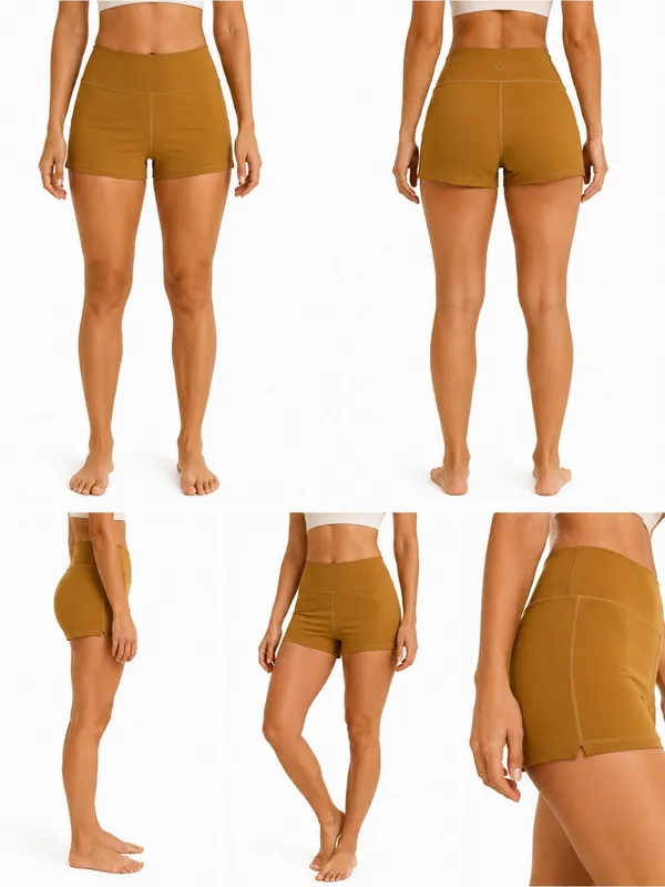 aerie High-Waist Mustard Active Shorts - Image 2