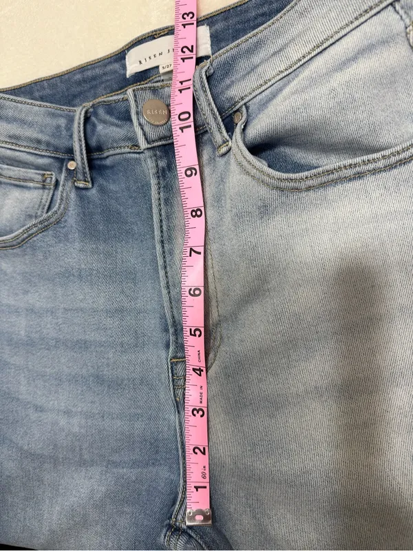 Risen Two-Tone High-Rise Flare Jeans Size 5/27 - Image 8