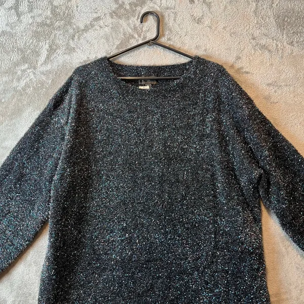 Banana Republic Tinsel Mini Pullover Sweater‎ Dress Size XL Glitter Holiday New - Image 5