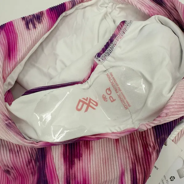 PQ Swim Pilyq Avery Swimsuit Size Small NWT Pink Tie Dye One Piece Swim Ribbed - Image 16