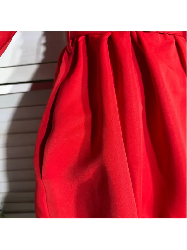 NWT peasant dress 3/4 ballooned sleeves ruffled homecoming cocktail Holiday sz S - Image 11