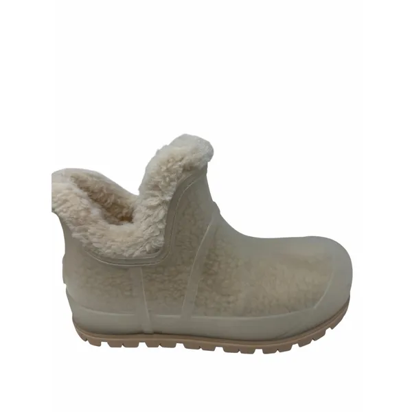 Ugg Raincloud Clear Waterproof Rubber Wool Lined Rain Boots Natural Size 7 NWOT - Image 14