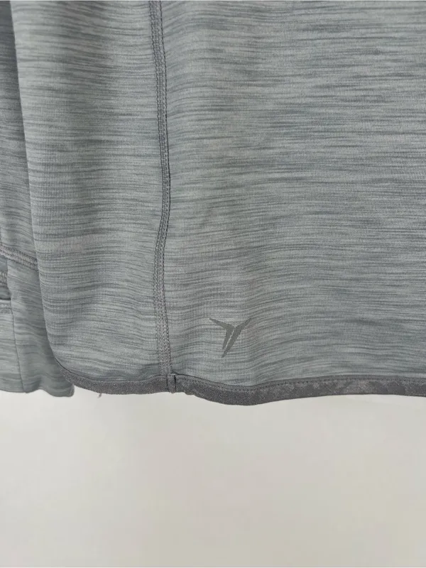 Old Navy Active Go-Dry Gray Hooded Athletic Pullover Top Size M - Image 9