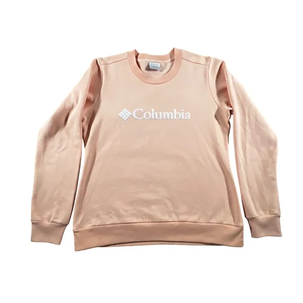 Columbia Sunriddge Crew Women's M Peach Logo Fleece Pullover Sweatshirt XL0716 - Image 2