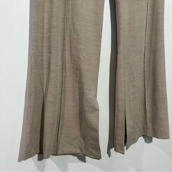 NEW Lattelier High‎ Waist Flare Leg Pants Side Ankle Slit Center Seam XL Career - Image 11