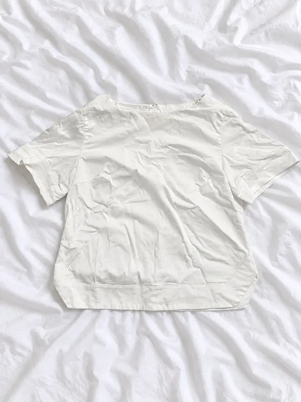 Banana Republic White Short Sleeve Blouse – Size Medium - Image 2