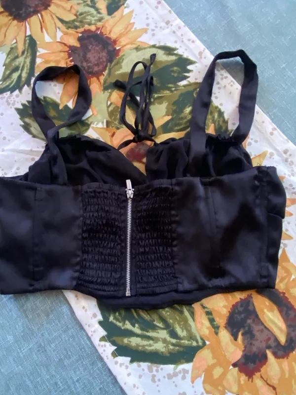 Garage Bella black corset cropped tank - Image 2