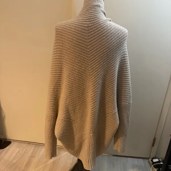 American eagle Aerie Beige Open-Front Cardigan knit sweater size large - Image 4