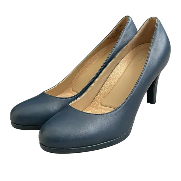 Naturalizer Michelle Pumps Leather Shoes Navy Women’s Size 9 Classic Neutral - Image 4