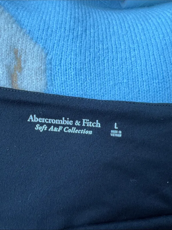 Abercrombie & Fitch Black Square Neck Bodysuit Large - Image 6