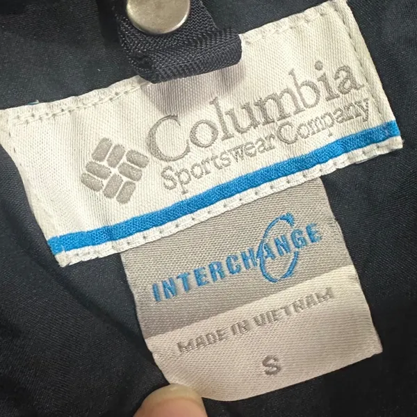 COLUMBIA | Women's Interchange Red‎ Patterned Lightweight Hooded Rain Jacket, S - Image 4