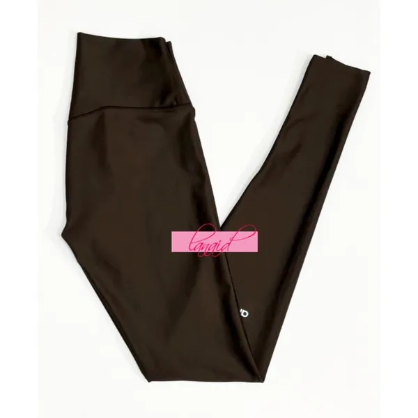 Alo High-Waist Airlift Elongated Leggings Espresso Hi-Rise Waisted Split Hem XXS - Image 5