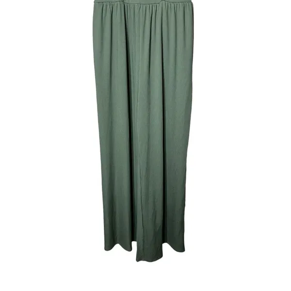 Cider‎ Solid Green Sleeveless Wide Leg Jumpsuit - Image 3