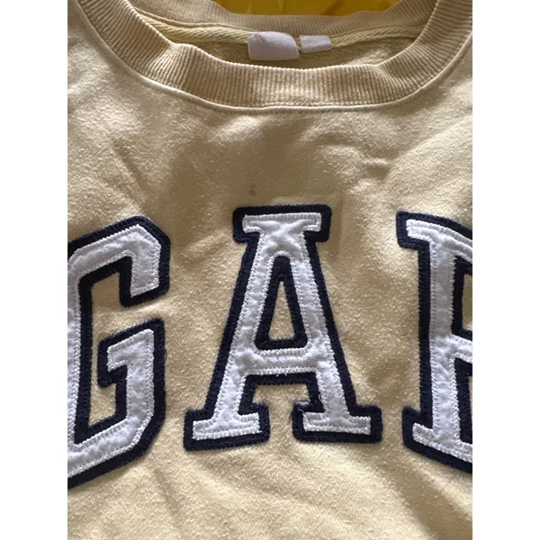 Vintage GAP Sweatshirt Yellow Crew Neck Pullover Everyday Basic Comfy Casual‎ - Image 4