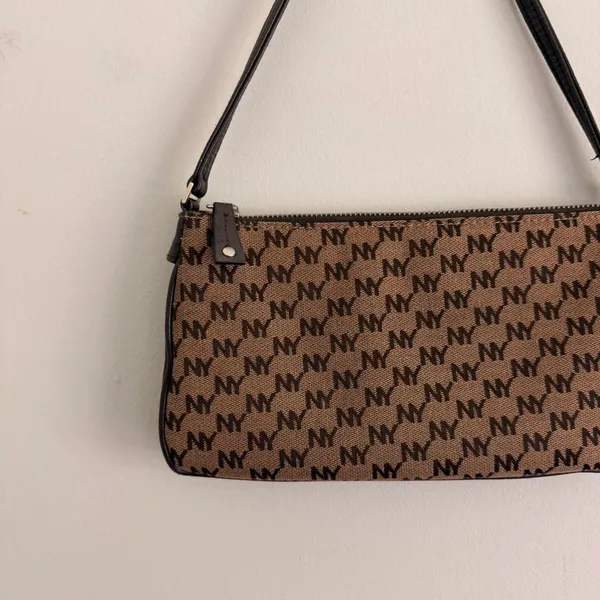 Y2k Brown New York & Company Monogram Mini Shoulder Bag - Image 2
