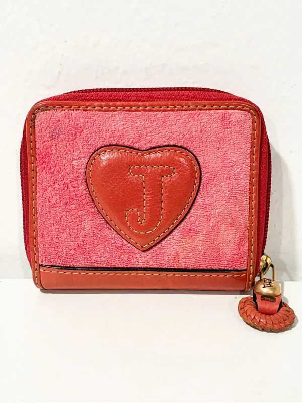 Juicy Couture Pink Terry Cloth Zip Around Compact Wallet - Image 3