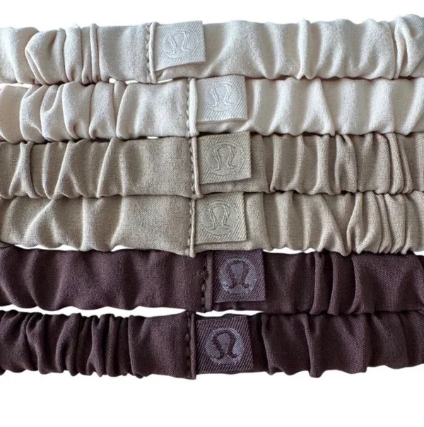 Lululemon Skinny Scrunchies 6 Pack Java/Java/Gleam/Gleam/Pale Linen/Pale Linen - Image 6