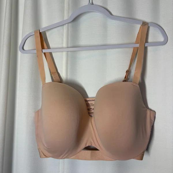 Third Love Bra Size 40E Underwire Pima Cotton T-Shirt Bra Neutral Beige Lined - Image 2