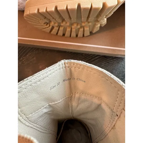 Dolce Vita Women's Ivory Leather Booties Size 10 Waterproof Chunky Heel - Image 12