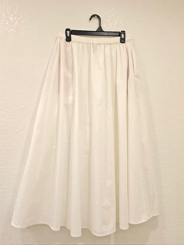 Philosophy White Flowy Maxi Skirt M - Image 2