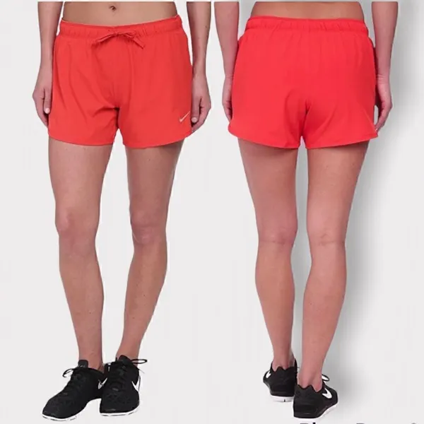 Nike Dri Fit Phantom Dual Running Shorts Fold Over Waist Orange Sz S - Image 3
