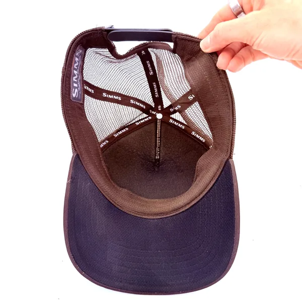 Simms Brown Bear Fishing Trucker Hat - Image 6